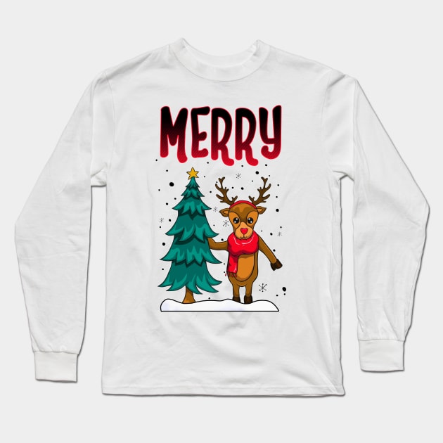 Funny Couple Matching Ugly Christmas Sweatshirts Long Sleeve T-Shirt by KsuAnn